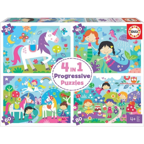 Прогресивен пъзел Фантастичен свят 4 в 1 , 20/40/60/80 ч PAT51192