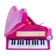 Детско розово електронно пиано с микрофон, крачета и столче  - 3