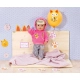 Розов комплект за детска кукла Dolly Moda Коте 43 см  - 3