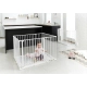 Бебешка бяла правоъгълна кошара Baby Pen White  - 3