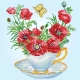 Детски диамантен гоблен Teatime Poppies 5851 диаманта  - 1