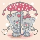 Детски диамантен гоблен Its raining love 4403 диаманта  - 2