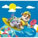 Комплект 3 детски цветни занимателни пъзела Paw Patrol  - 3