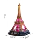 Пъзел 3D Eiffel Tower Paris Night Edition с LED светлини  - 4