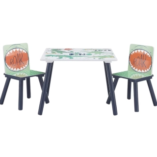 Детска дървена маса със столчета за рисуване, игра, хранене