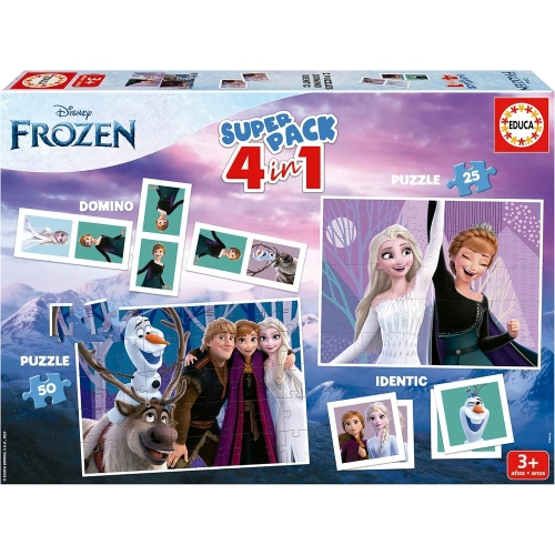 Детски игрален комплект Frozen Домино Мемори и 2 пъзела | PAT52609