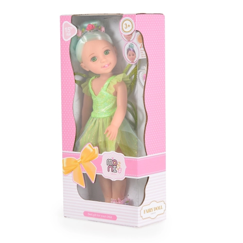 Детска кукла със зелена рокля 38 cm Fairy Doll Sun | PAT52781