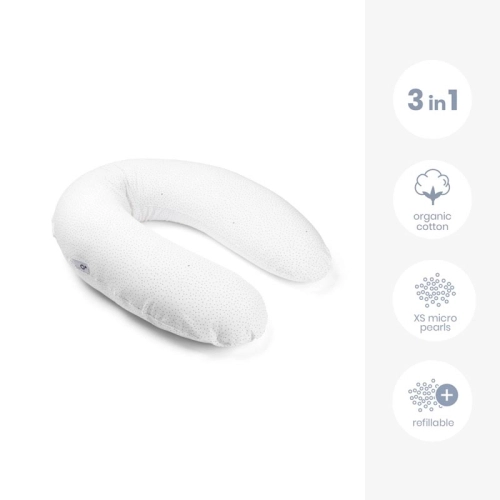 Възглавница за бременни и кърмене на бебе Buddy Silver Dots PAT55236