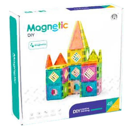 Детски магнитен конструктор замък Magnetic DIY 48 части PAT56887