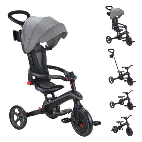 Детска триколка 4в1 Explorer Trike Foldable сиво-черен цвят PAT57033