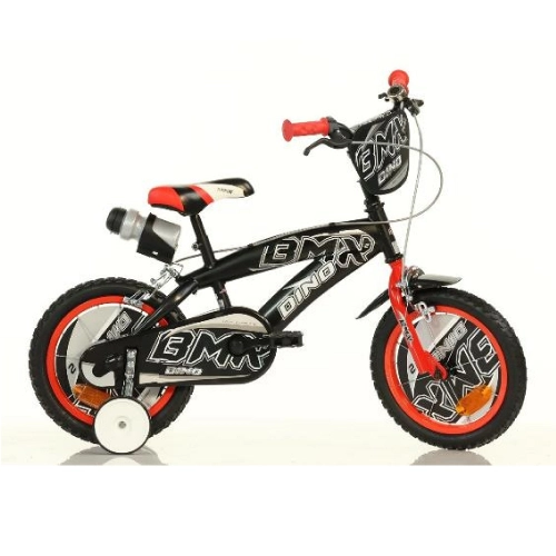 Детско колело с помощни колела BMX 14“ Black/Red PAT57177