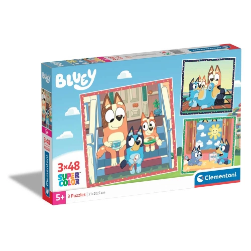 Комплект 3 броя детски занимателни пъзела x 48 части Bluey PAT57414