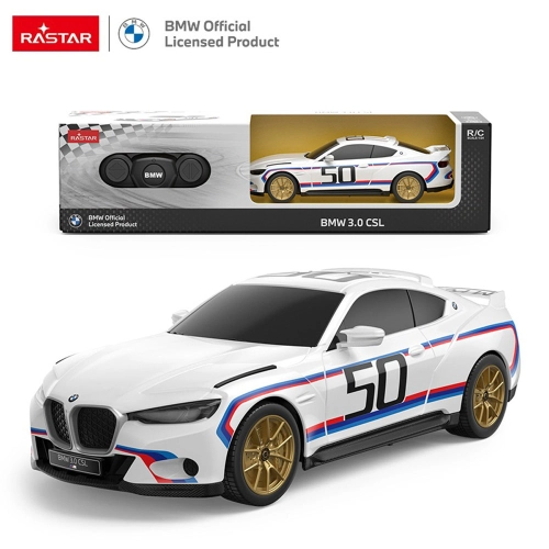 Детска играчка Бяла кола R/C 1:24 BMW 3.0 CSL PAT57563