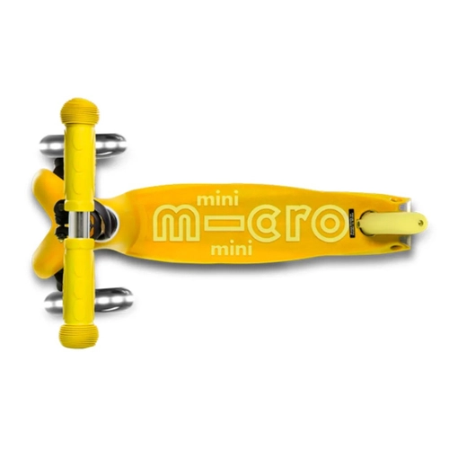 Детска тротинетка Micro Mini Deluxe LED, жълта  - 2
