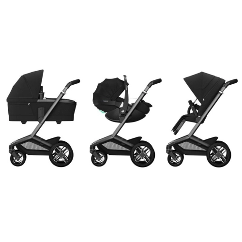 Бебешка черна комбинирана количка 2 в 1 Fame Twillic Black PAT57808