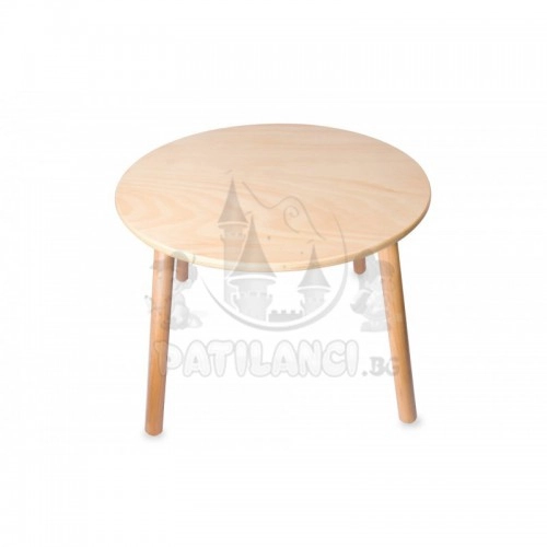 Детска кръгла дървена маса Мече Classic World | P43781
