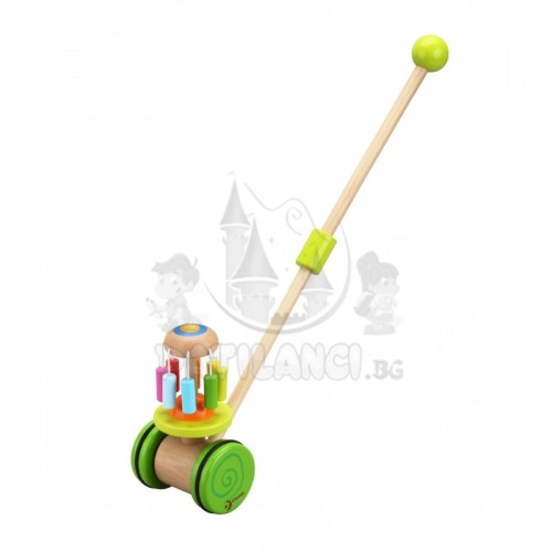 Детска дървена играчка за бутане Цвете Classic World | P43789