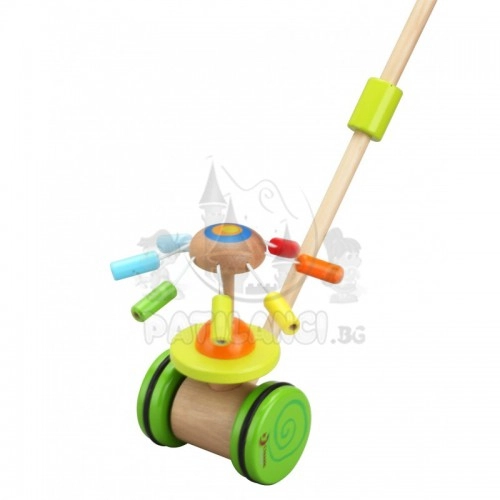 Детска дървена играчка за бутане Цвете Classic World | P43789