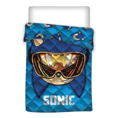 Детска синя олекотена завивка кувертюра Sonic PAT59357