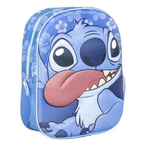Детска синя раница с 1 отделение за градина 3D Stich PAT59471