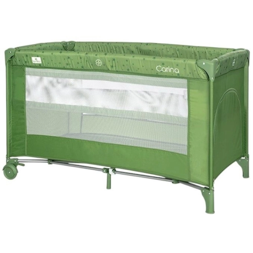Бебешка кошара на 2 нива за спане и игра Carina Green Stars PAT59542