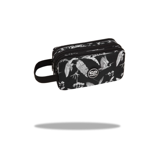 Троен ученически несесер, черен COOLPACK PAT60168