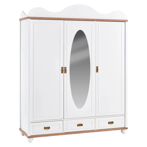 Бял трикрилен детски гардероб Tiffany  PAT60423
