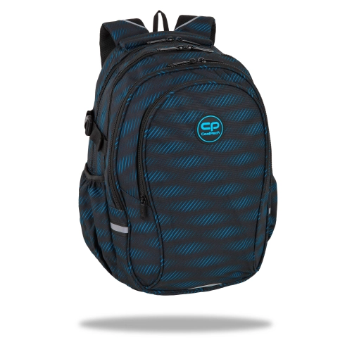 Черна ученическа раница с четири отделения COOLPACK PAT60459