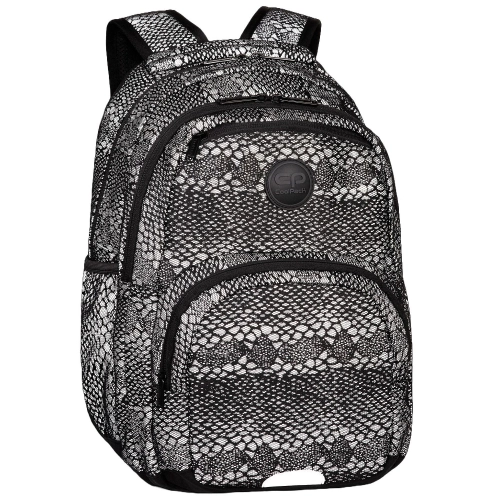 Черно-бяла ученическа раница Coolpack PAT60468