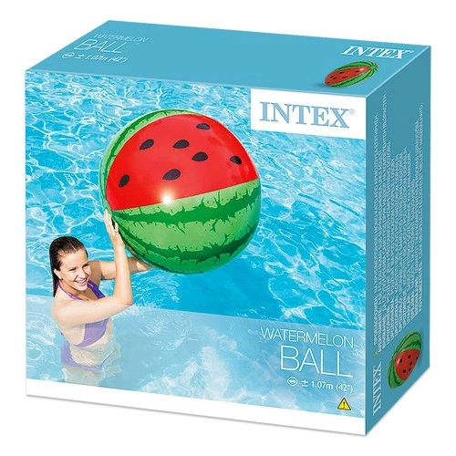 Забавна детска нaдуваема топка диня 107см Intex  - 2