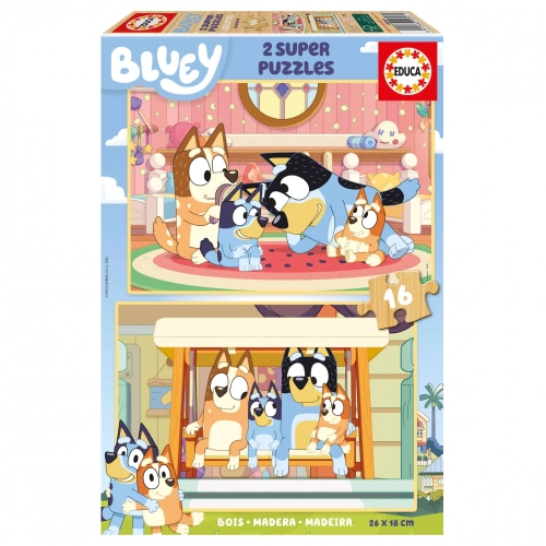 Комплект 2 броя детски занимателни пъзела х 16 части Bluey PAT60944