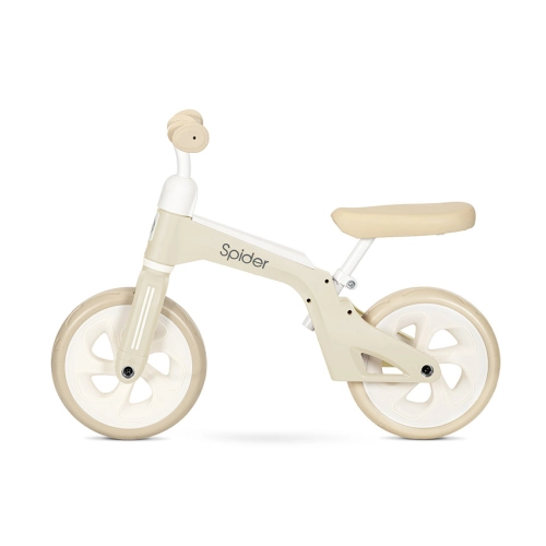Детско баланс колело с мека седалка от PU кожа Spider Beige PAT61043