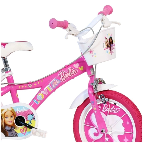 Детско розово колело със седалка за кукла Barbie 16“ PAT61115