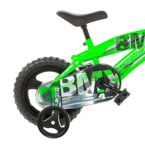 Детско зелено колело с помощни колела BMX 12“ Green PAT61124