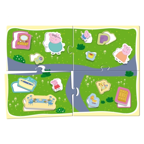 Детски образователен комплект Peppa Pig 3D къща с мебели PAT61219