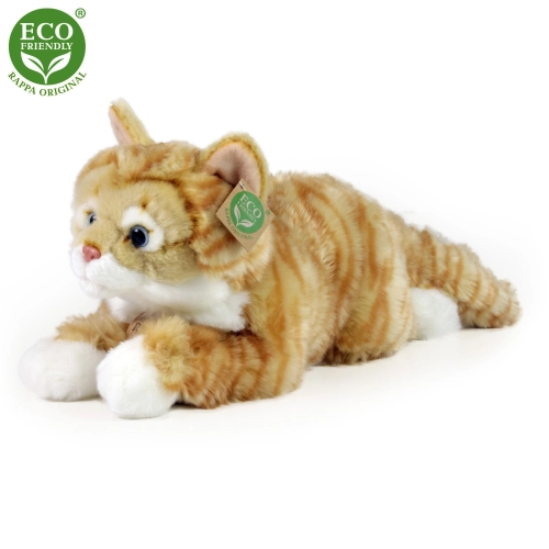 Детска плюшена играчка Лежаща рижава таби котка 40 см. PAT61349