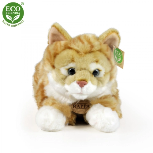 Детска плюшена играчка Лежаща рижава таби котка 40 см. PAT61349
