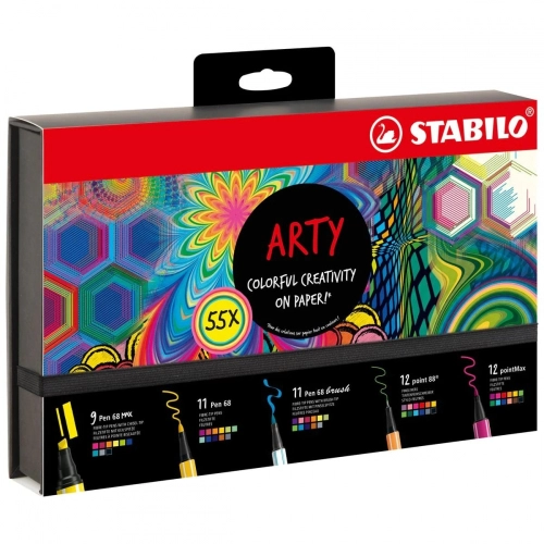 Детски творчески комплект Arty Colorful ST77/6-3-20 55 части PAT61378