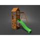 FLAPPI дървена детска площадка с пързалка и 2 люлки  - 3