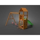 FLAPPI дървена детска площадка с пързалка и 2 люлки  - 4