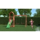 FLAPPI дървена детска площадка с пързалка и 2 люлки  - 6