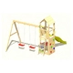 FLAPPI дървена детска площадка с пързалка и 2 люлки  - 8