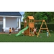 FLOPPI дървена детска площадка с пързалка, рамка и люлки  - 3