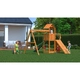 FLOPPI дървена детска площадка с пързалка, рамка и люлки  - 4