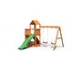 FLOPPI дървена детска площадка с пързалка, рамка и люлки  - 1