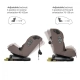 Детски черен стол за кола Rodeo Black 40-150см. 360 Isofix  - 4