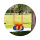 Детски зелен голям батут с пързалка Playground 200см.  - 3