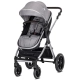 Бебешка сива количка 3в1 с трансформираща седалка Viola Grey  - 5