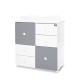 Шкаф за детска стая Цвят Бяло/Stone Grey-2BOX  - 3