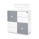 Шкаф за детска стая Цвят Бяло/Stone Grey-2BOX  - 5